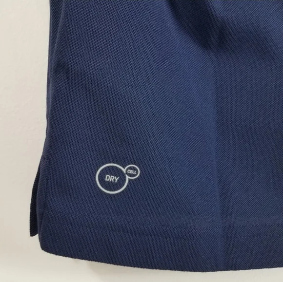 Puma Navy Blue And White Short Sleeve Golf Polo Shirt Size S